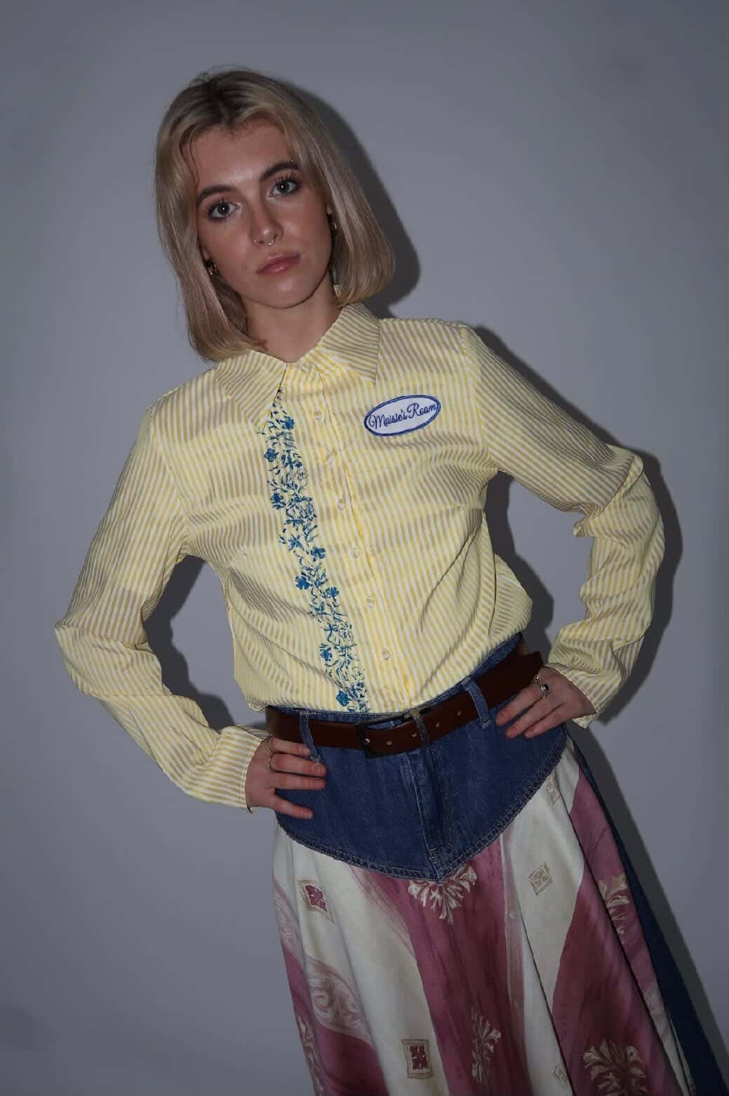 West button up shirt in yellow