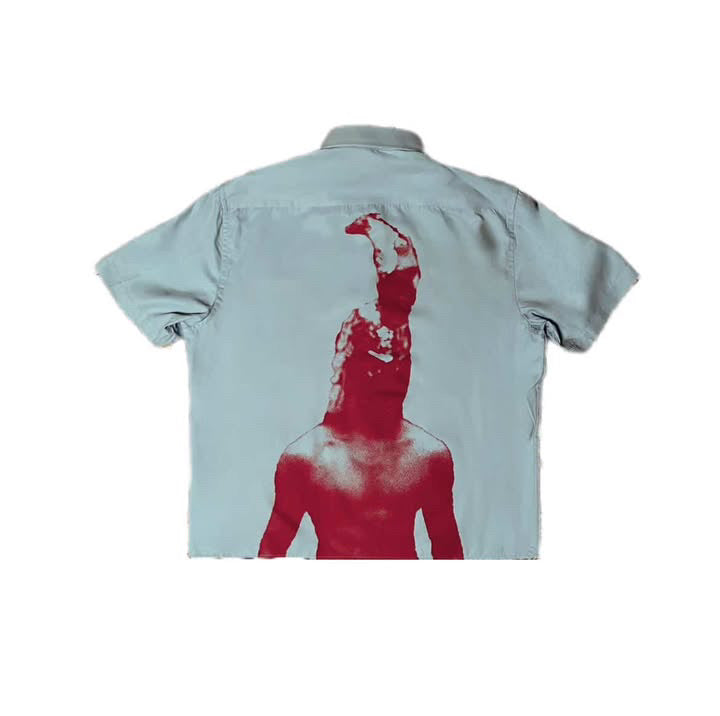 Helmet button up shirt in blue