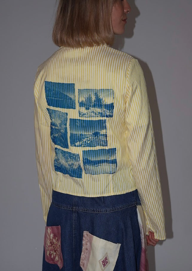 West button up shirt in yellow