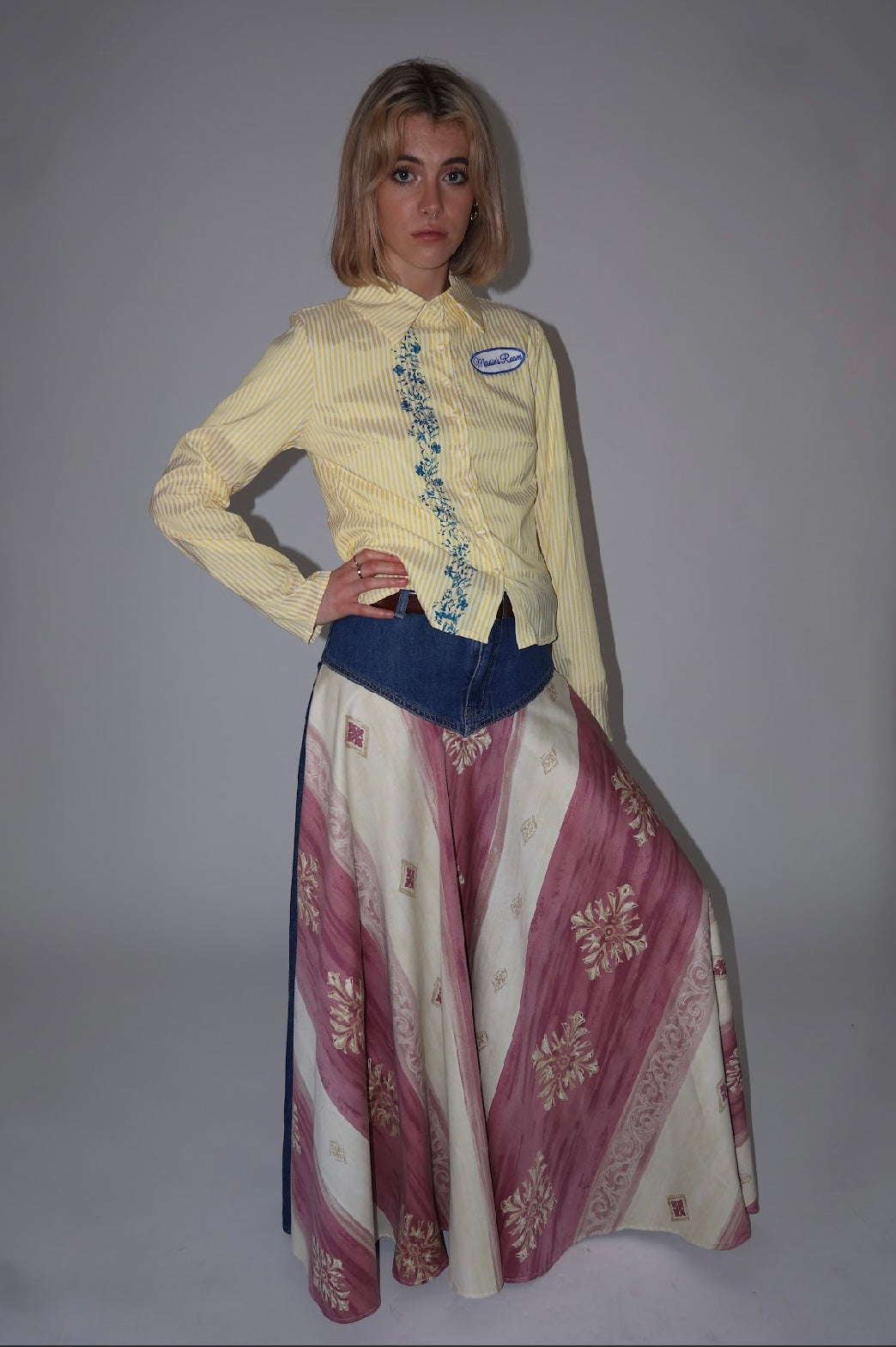 West button up shirt in yellow