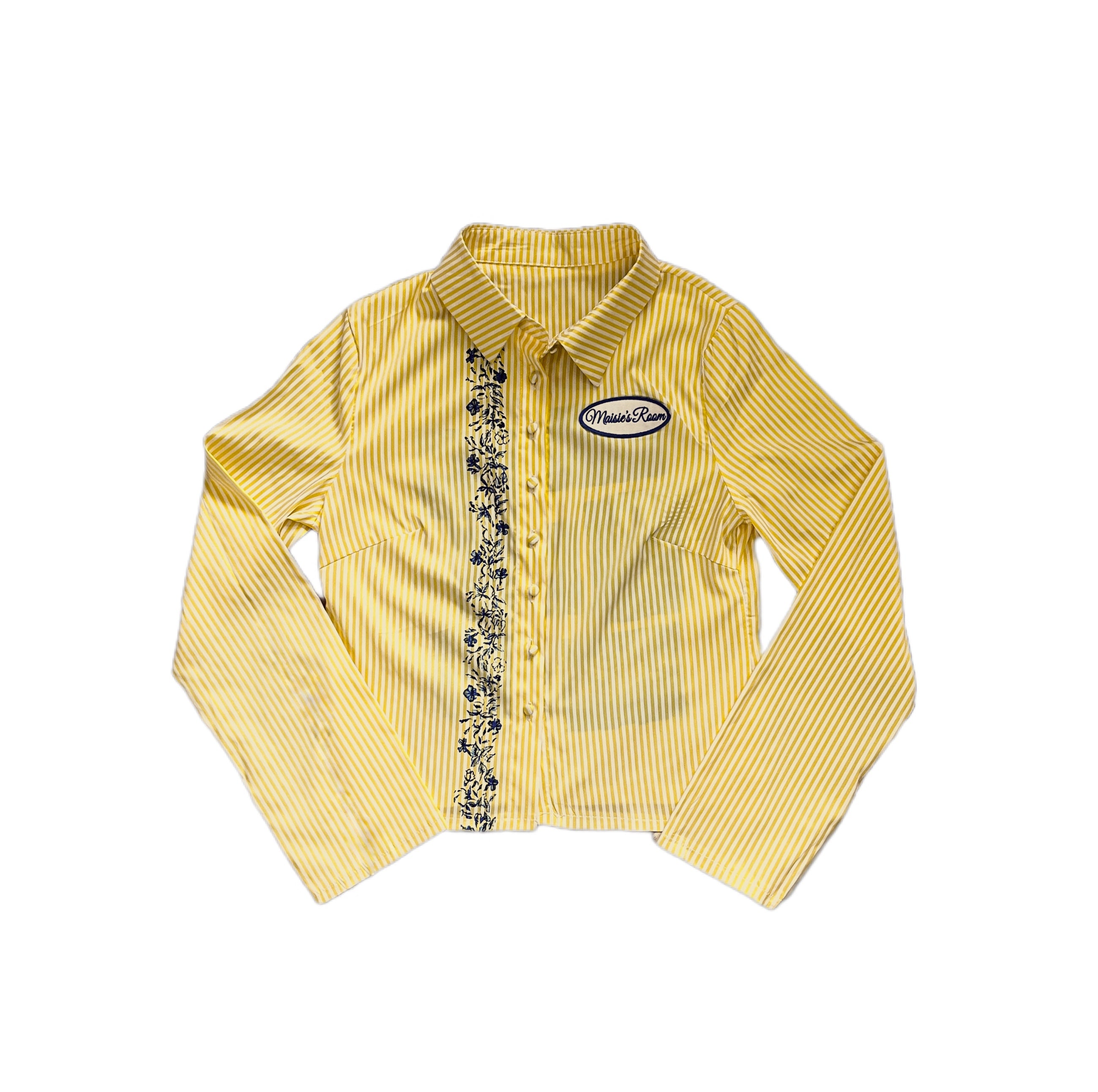 West button up shirt in yellow